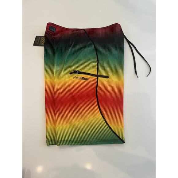 O'Neill Big Kids Size 28 Rasta Multicolor Hyperfreak Board Shorts New Pockets - Picture 2 of 5